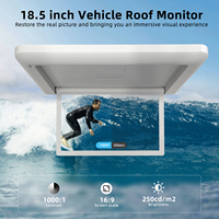 Écran publicitaire LCD pliable de 18,5 pouces pour plafond, moniteur de toit fin pour bus et train, vente en gros OEM d'usine