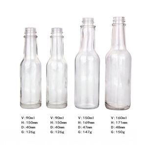 En Venta: Botellas de Vidrio Transparente de 3oz, 5oz y 8oz para Salsa Picante, con Tapa de Rosca de Plástico, Impresión Serigrafiada, Ecológicas y Reciclables para Kombucha - Product Image 2