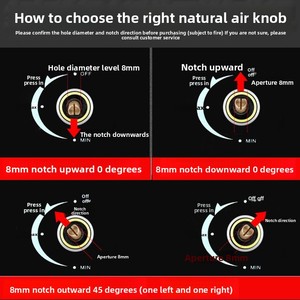 液化石油气灶配件锌合金嵌入式点火按钮旋转金属旋钮YTX厨房旋钮E-SPN22 6mm家用加热 - Product Image 3
