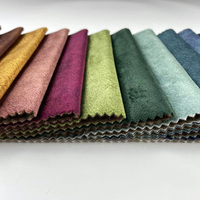 Tissus d'ameublement en velours imprimé à pois 100% polyester tricoté, économiques, pour canapés, meubles et voitures