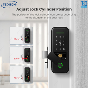 Tediton Automatic Security <strong>Gate</strong> Smart Biometric Fingerprint Electronic Tuya TTlock Smart Door Lock Outdoor Waterproof - Product Image 4