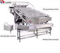 Éplucheuse de crevettes électrique de qualité alimentaire pour crevettes Vannamei-Équipement automatique de retrait de coquille et d'ouverture arrière