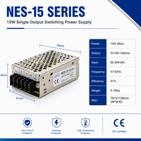 Alimentation à découpage à sortie unique NES-15-15 15W 15V 1A, convertisseur universel CA/CC 85-264V pour contrôle industriel