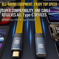 Câble d'extension plat FPC Type C mâle vers femelle 0,5 m 100 W PD 20 Gbit/s OTG 8K HD Audio Vidéo Pleine Fonction pour Téléphone Ordinateur Portable VR