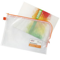 Carpeta de Archivos Impermeable al por Mayor, Bolsas de Malla Transparente con Cierre, Carpeta de Papel PVC Multicolor A4 para Artículos de Papelería