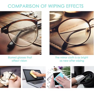 Chiffon à lunettes en microfibre, outils d'essuyage pour bijoux, chiffon <span class=keywords><strong>de</strong></span> nettoyage réutilisable pour lunettes, montre et téléphone, vente en gros - Product Image 3