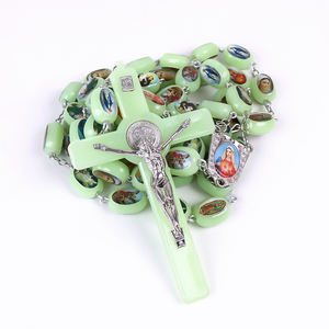 <span class=keywords><strong>Chapelet</strong></span> mural <span class=keywords><strong>lumineux</strong></span> avec images de saints religieux, perles, articles religieux catholiques chrétiens, grande décoration murale, Rosarios - Product Image 3