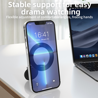 Support de téléphone magnétique flexible anti-corrosion Q3, stabilisateur à hauteur réglable, support annulaire en alliage d'aluminium pour lit/bureau/usage au bureau