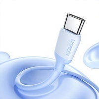 Câble de charge et de données USB-C double tête GREEN, charge rapide PD 100W, conducteur en cuivre étamé, silicone, pour téléphones portables, tablettes, ordinateurs portables