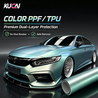 KUCAI Prix d'usine Film de protection de peinture automobile brillant 1,52*15M en TPU à changement de couleur, film vinyle intégral en TPU couleur PPF