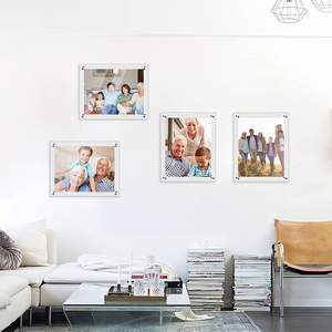 11*14inch Double Panel Wall Mount Hanging Floating Frameless <b>Clear</b> Acrylic <b>Picture</b> <b>Frame</b> for Degree Certificate Photo <b>Frames</b> - Product Image 5