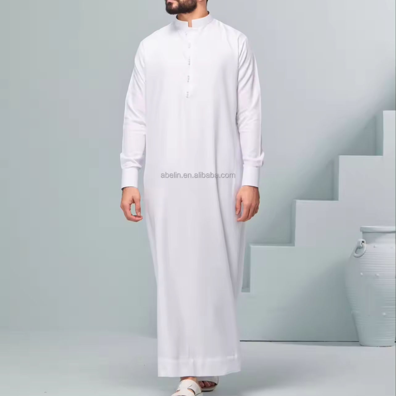 2024 personalizar Arabia Saudita Thobes hombres musulmán bolsillo