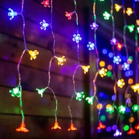 Lampu Hias Gantung Bentuk Bunga Putih Hangat Bertema Burung Hantu, Menggunakan Baterai, untuk Dekorasi Natal, Tahun Baru, dan Pernikahan