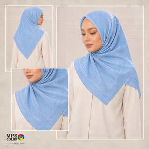 Miss Color Premium Turkish Chiffon <b>Square</b> <b>Scarf</b> 120x120 Cm Casual Bordered Design Lurex Detail Breathable Lightweight Soft Touch - Product Image 6