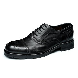 Zapatos Formales de Cuero Genuino Hechos a Mano con Construcción Goodyear Welted para Hombre JiuZhou C1220-10 con Punta Puntiaguda y Suela de Goma Antideslizante con Masaje - Product Image 5