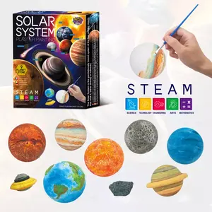 Großhandel pädagogische DIY Farb malerei Spielzeug Gips Spiel Sonnensystem Modell Form und Farbe Craft Kit für Kinder