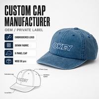 Gorra de Béisbol Estilo Streetwear de 6 Paneles, Bordada, Lavada al Ácido, para Unisex