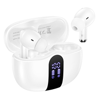 Écouteurs sans fil TWS S56 ENC à réduction de bruit avec affichage LED de la puissance, son stéréo Hi-Fi 13 mm, écouteurs intra-auriculaires compatibles avec logo OEM personnalisé