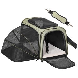 Transportadora Expandible para Gatos, Tamaño Mediano, para Viajes en Avión, Bolsa para Mascotas de hasta 13 lb - Product Image 1