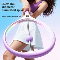 RS Kit d'entraînement de tennis portable avec raquette à LED linéaire colorée et lumineuse, pour jeu solo, pour adultes et enfants, pour l'extérieur