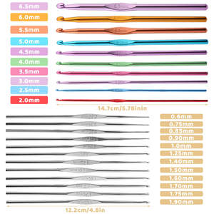 Ensemble de crochets en aluminium de haute qualité avec de nombreux accessoires de couture pour le tricot - Product Image 2