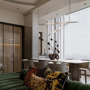 การออกแบบตกแต่งภายในวิลล่าหรูหราแบบเพนท์เฮาส์ พร้อมบริการออกแบบสถาปัตยกรรมแบบครบวงจรและการตกแต่งระดับไฮเอนด์ - Product Image 4