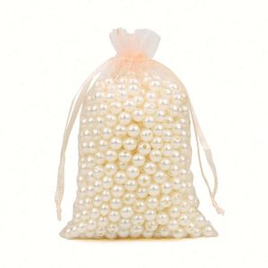 Pochette cadeau en organza avec logo personnalisé, prix bas, sac à cordon - Product Image 1