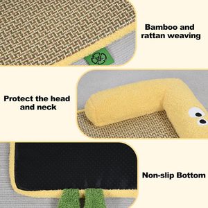 Yoonnie Travel-friendly PVC <b>Dog</b> Cat Cooling <b>Mat</b> with <b>Heat</b> Dissipation Rattan Soft L-Shape Pillow Pet-Friendly Cooling Features - Product Image 3
