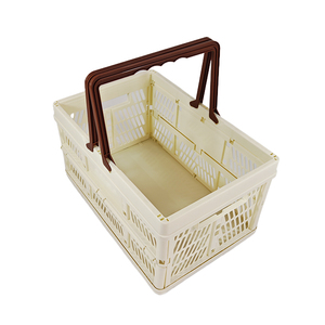 Cesta <span class=keywords><strong>de</strong></span> almacenamiento plegable <span class=keywords><strong>de</strong></span> plástico para frutas y verduras con asa - Product Image 1