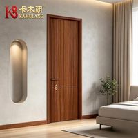 Portes intérieures modernes en bois composite sur mesure, isolation acoustique, construction durable, chambre, villa, salle de bain, école