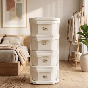 Nuevo Gabinete de Almacenamiento Portátil y Duradero de Plástico Moderno con 4 Cajones y Organizador de Archivos para el Hogar, Dormitorio u Oficina - Product Image 5