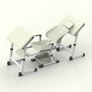 Durable Modern Steel School Chair Arm Desk Adjustable Height <b>Foldable</b> Stackable Eco-Friendly Writing <b>Table</b> for Classroom - Product Image 3