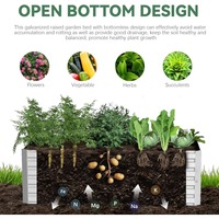 Potager surélevé en fer neuf de 8x4x2 pieds de haut, jardinière surélevée en acier, grand potager pour la plantation de fleurs et de légumes