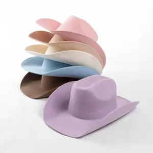 Sombreros Fedora de vaquero de moda retro británica personalizados sombreros de Jazz de cúpula al revés simples gorras de protección solar