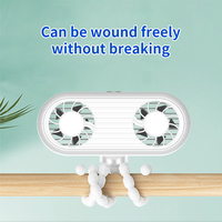 Ventilateur de poussette d'été 2025 avec trépied flexible et clip, rechargeable, trois vitesses, pour voiture et usage domestique
