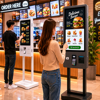 Terminal Pemesanan Pembayaran 27 Inci, Kios Pemesanan, Stand Kios Android Layanan Mandiri, Kios Pembayaran Parkir dengan Printer dan Scanner