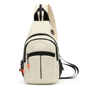 2025 nueva moda personalizada Casual Unisex Crossbody USB ecológico impermeable al aire libre bolso de pecho Logo hecho cremallera de poliéster duradera - Product Image 6