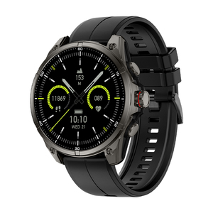 Montre connectée de sport avec GPS, forme ronde, écran AMOLED, lampe torche LED FT66, trajectoire GPS, altimètre, boussole, étanche 3ATM, appels téléphoniques - Product Image 1