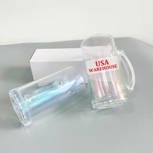 Paquete de 24 Vasos de Cerveza de Vidrio Iridiscente con Purpurina de 16 oz, para Sublimación, con Asa, Venta al Por Mayor - Product Image 1