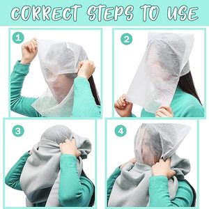 Elastische Einweg-Kosmetikmaske für Damen, 50 Stück, Beauty-Make-up-Gesichtsschutzhaube, Kleiderschutz - Product Image 3