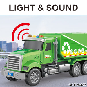 Modellino Realistico di <span class=keywords><strong>Camion</strong></span> della Spazzatura, Veicolo Urbano 3D <span class=keywords><strong>Giocattolo</strong></span> Educativo per Bambini con Luci e Suoni - Product Image 5