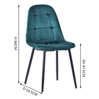 Échantillon Gratuit - Dernier Design Minimaliste Scandinave - Chaises d'Appoint en Velours pour Salle à Manger Moderne
