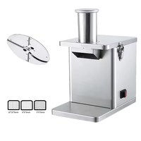 Commerciële groente- en fruitsnijder, -dicer en -slicer van roestvrij staal, elektrische hakselaar/dicer, capaciteit 70 kg/u, kubusvormig