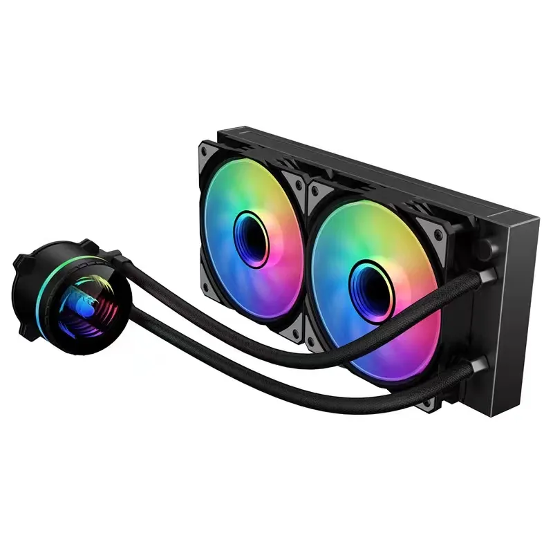 Direct Factory Price High Power RGB Cooling Fans Water Liquid Cooled Skived Heat Sink Cooler For CPU