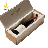 Boîte d'expédition en carton kraft ondulé pour vin, pliable, pour livraison de clubs de vin