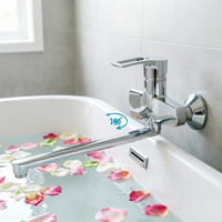 Keran Bak Mandi Modern dengan Bodi Utama dari Paduan Seng dan Inti Keramik, Cocok untuk Penggunaan Air Panas dan Dingin di Bak Mandi Hotel dan Apartemen