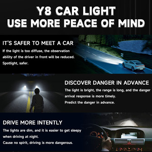 ไฟหน้าโปรเจคเตอร์ Y8 H4 Mini Led Lens 12000 ลูเมน 50 วัตต์ ไฟสูง-ต่ำ สำหรับรถบรรทุกทั่วไป - Product Image 4