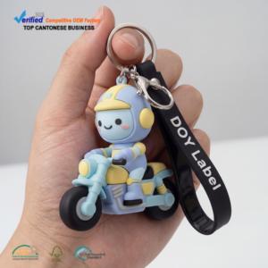 Promotional 3D Anime Key Holders Factory Custom Molded Cute Soft PVC Rubber Keychains for Gifts