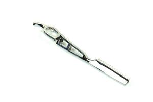 Rasoir à lame unique en acier inoxydable pour coiffeurs - Outil de coiffage et de mise en forme - Finition polie - Product Image 2