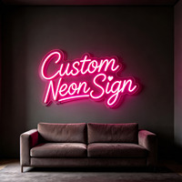 Logo Bisnis Neon LED Kustom, Iklan dengan Remote Control, Tahan Air IP65, Dekorasi Pesta Pernikahan Rumah untuk Toko